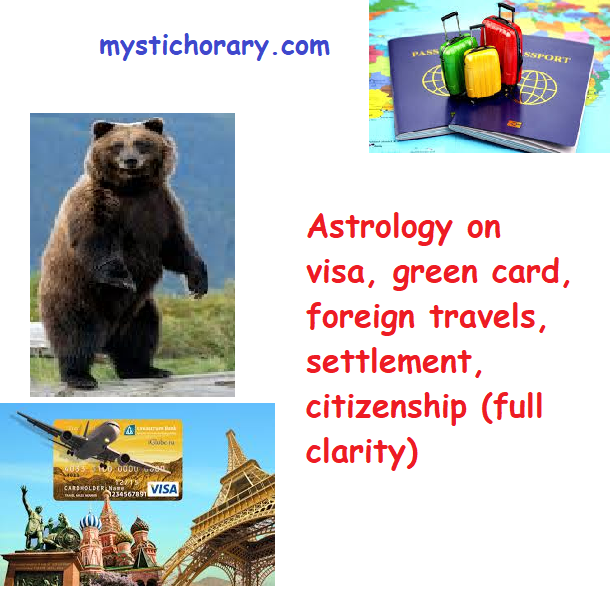 Astrology on visa, green card, foreign travels, settlement, citizenship (full clarity)